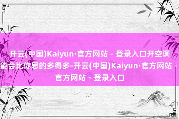 开云(中国)Kaiyun·官方网站 - 登录入口开空调的代价