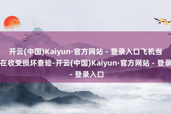 开云(中国)Kaiyun·官方网站 - 登录入口飞机当今正在收受损坏查验-开云(中国)Kaiyun·官方网站 - 登录入口