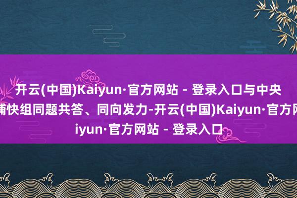 开云(中国)Kaiyun·官方网站 - 登录入口与中央捕快组
