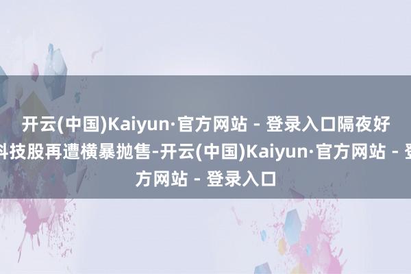 开云(中国)Kaiyun·官方网站 - 登录入口隔夜好意思股科技股再遭横暴抛售-开云(中国)Kaiyun·官方网站 - 登录入口