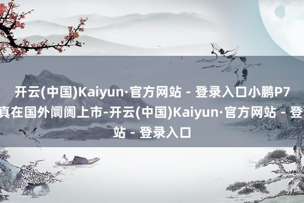 开云(中国)Kaiyun·官方网站 - 登录入口小鹏P7+将