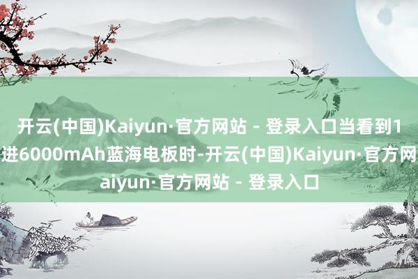 开云(中国)Kaiyun·官方网站 - 登录入口当看到193g机身里塞进6000mAh蓝海电板时-开云(中国)Kaiyun·官方网站 - 登录入口