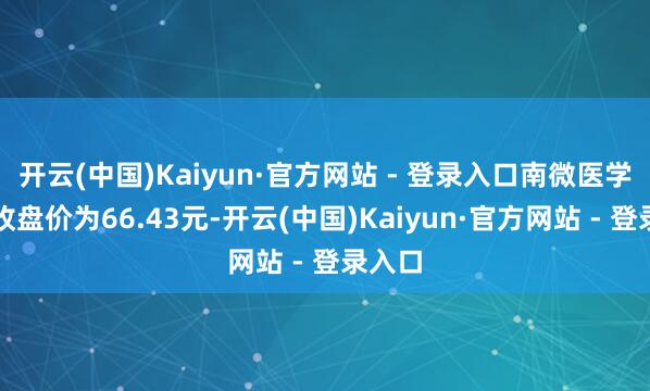 开云(中国)Kaiyun·官方网站 - 登录入口南微医学本日收盘价为66.43元-开云(中国)Kaiyun·官方网站 - 登录入口