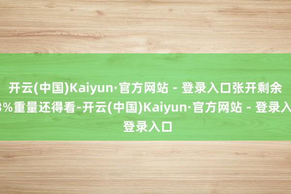 开云(中国)Kaiyun·官方网站 - 登录入口张开剩余73%重量还得看-开云(中国)Kaiyun·官方网站 - 登录入口